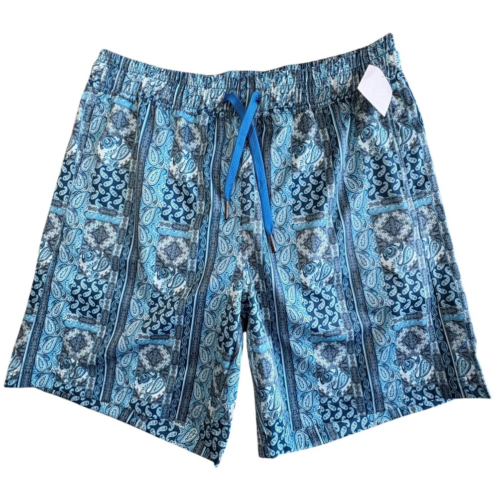 Robert Graham Swim Shorts Trunks Mens S Swimwear Blue Paisley NEW